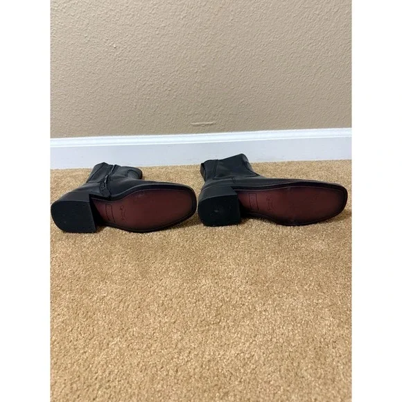 Franco Sarto Womens Gracelyn Ankle Boot Black Sz 8 Leather New - Picture 8 of 8